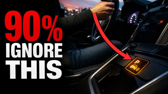 Thumbnail made with Picked Design for a car channel: a red arrow pointing at the dashboard button 90% of drivers ignore